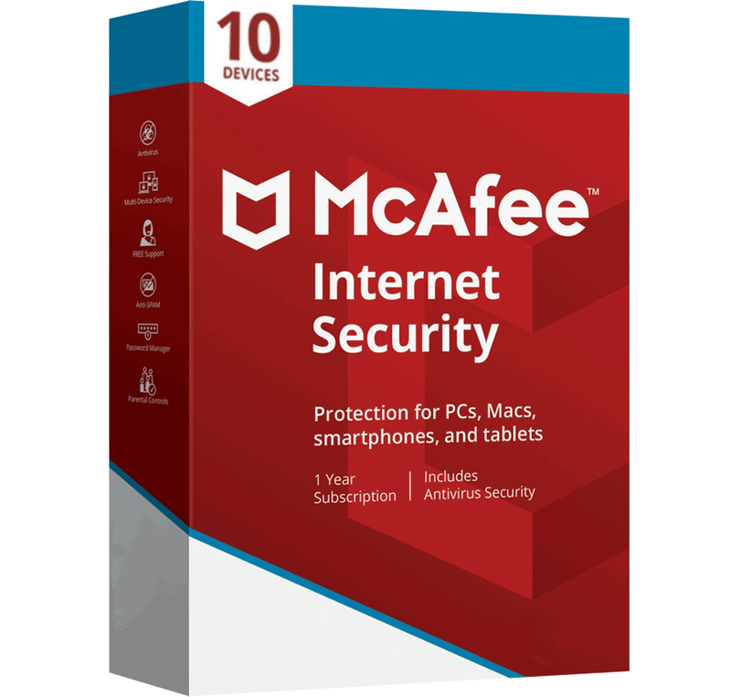 McAfee Internet Security (1 Year  10 Devices)