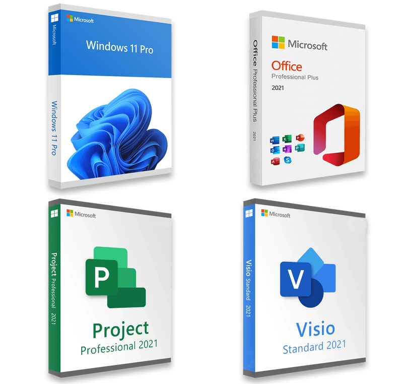 Windows 11 Pro-Office 2021 Pro Plus-Project 2021 Pro-Visio 2021 Standard