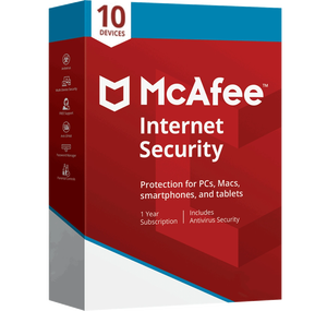 McAfee Internet Security (1 Year  10 Devices)